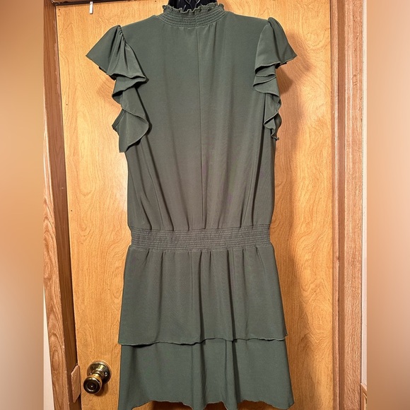 1. State olive green flutter sleeve dress size medium - Picture 5 of 11